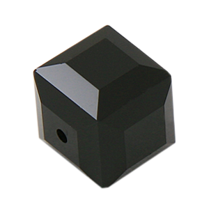 Swarovski Beads 5601 Cube, 4MM, Jet - Pack of 10
