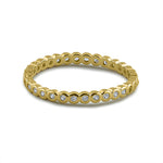 Yellow Gold Eternity Stackable CZ Ring