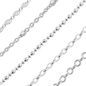 Sterling Silver Chains by the Foot