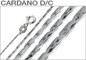 Sterling Silver Rhodium Plated Cardano D/C Chains