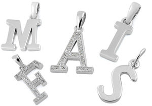 Sterling Silver Initial Pendants