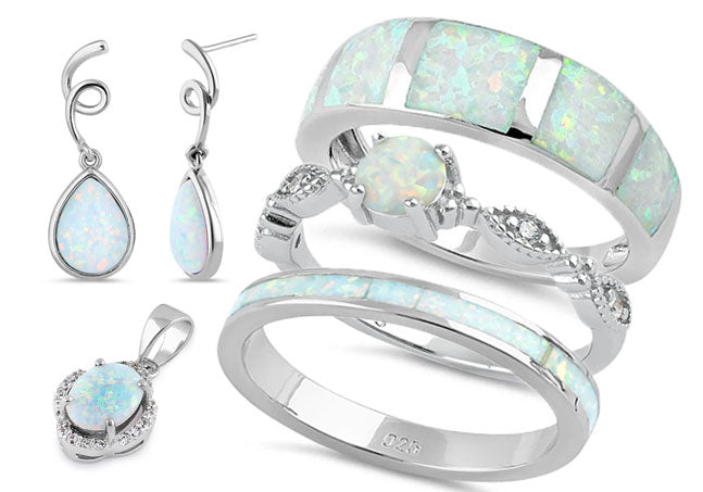 White Opal Jewelry