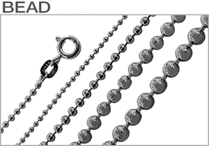 Sterling Silver Black Rhodium Plated Bead Chains