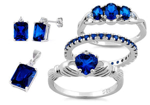 Blue Saphire CZ Jewelry