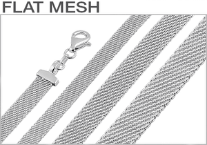 Sterling Silver Flat Mesh Chains