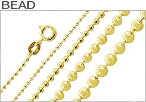 Sterling Silver Gold Plated Bead Chains