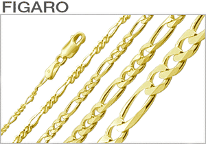 Sterling Silver Gold Plated Figaro Chains