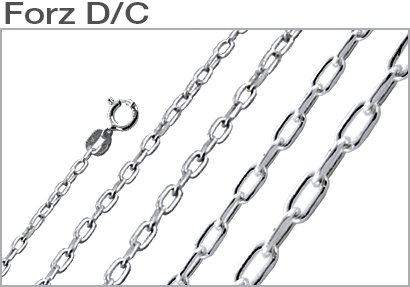 Sterling Silver Rhodium Plated Forz D/C Chains
