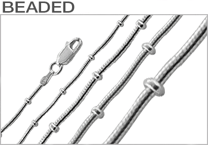 Sterling Silver Beaded Chains