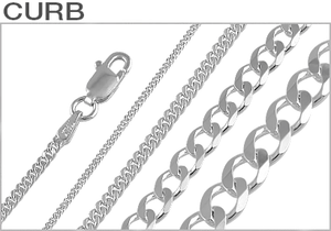 Sterling Silver Curb Chains