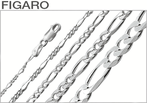 Sterling Silver Figaro Chains