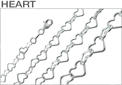 Sterling Silver Heart Chains