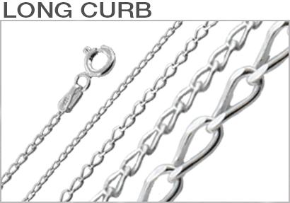 Sterling Silver Long Curb Chains