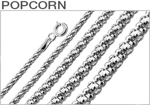Sterling Silver Popcorn Chains