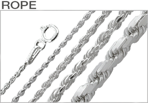 Sterling Silver Rope Chains