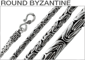 Sterling Silver Round Byzantine Chain