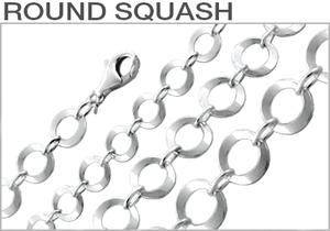 Sterling Silver Round Squash Chains