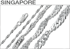 Sterling Silver Singapore Chains