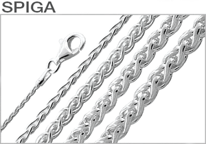 Sterling Silver Spiga Chains