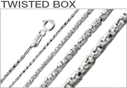 Sterling Silver Twisted Box Chains