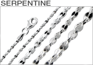 Sterling Silver Serpentine Chains