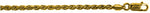 14K Gold Plated Sterling Silver Rope Chain 3.2MM
