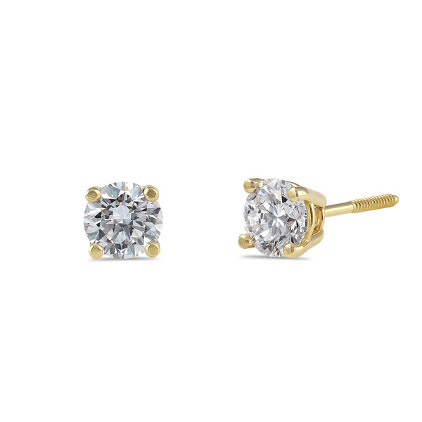 14K Gold 1 1/2 ct. tw. Lab Grown Diamond Earrings
