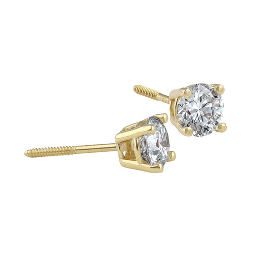14K Gold 1 1/2 ct. tw. Lab Grown Diamond Earrings