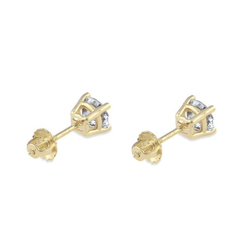14K Gold 1 1/2 ct. tw. Lab Grown Diamond Earrings