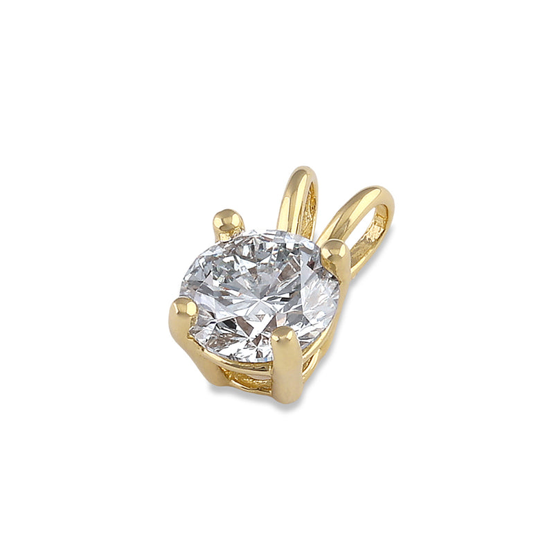 14K Gold 3/4 ct. Lab Grown Diamond Pendant