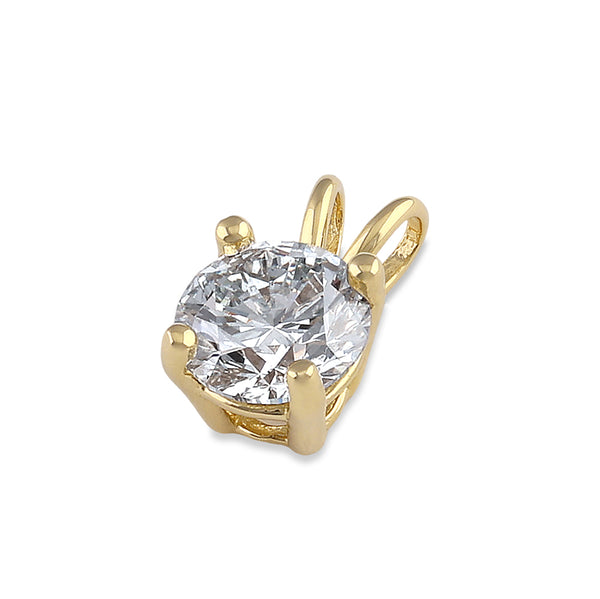 14K Gold 1 1/2 ct. Lab Grown Diamond Pendant