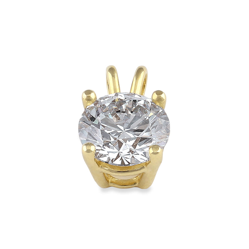 14K Gold 1 1/2 ct. Lab Grown Diamond Pendant