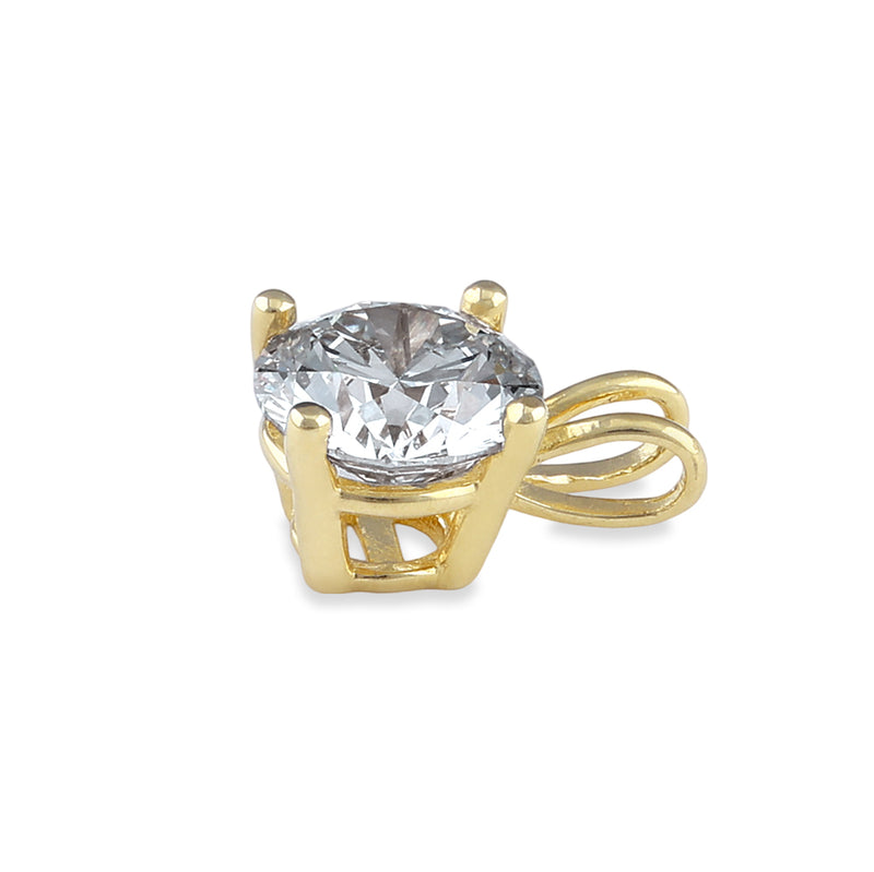 14K Gold 1 1/2 ct. Lab Grown Diamond Pendant
