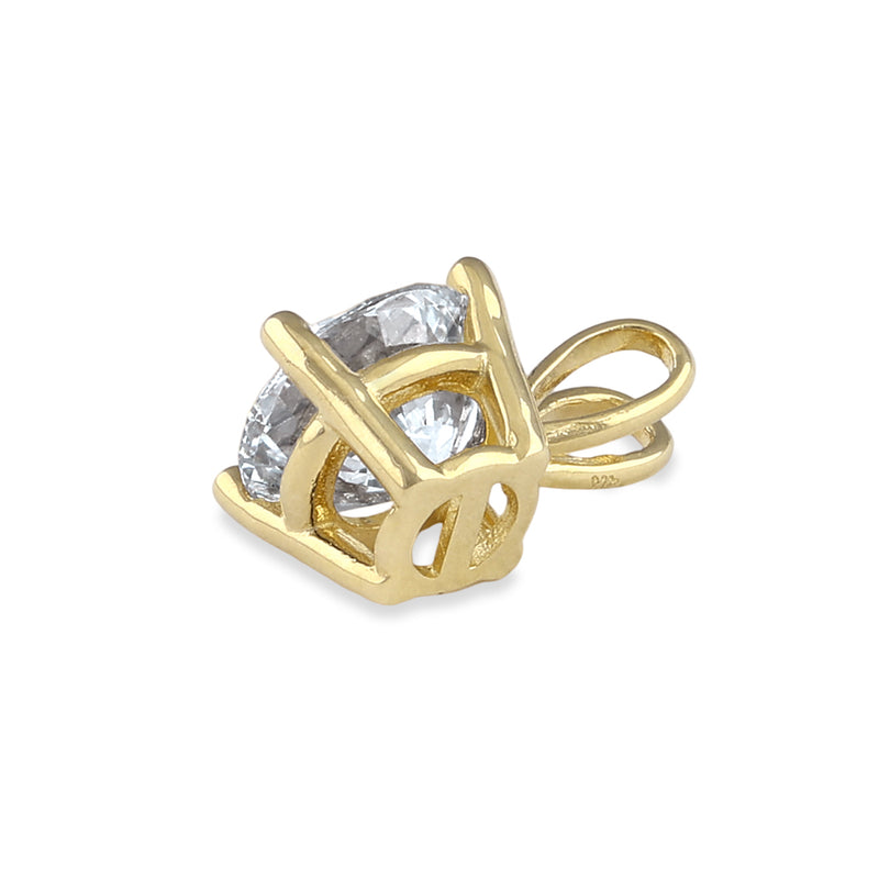 14K Gold 1 1/2 ct. Lab Grown Diamond Pendant