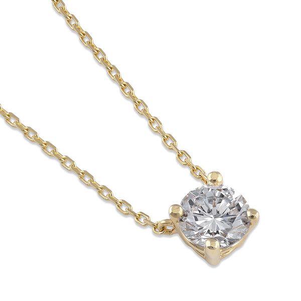 14K Gold 1 1/2 ct. Lab Grown Diamond Necklace