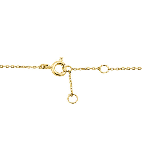 Solid 14K Yellow Gold Round CZ Bracelet