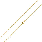 14K Gold Plated Bead Brass Chain Necklace 1.6mm