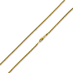 14K Gold Plated Rope Brass Chain Necklace 1.7mm