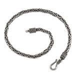Sterling Silver Round Byzantine Chain Bracelet - 3.0MM