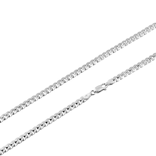 Sterling Silver Flat Curb Chain Necklace 5.7mm