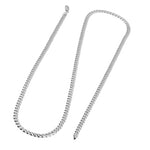 Sterling Silver Flat Curb Chain Necklace 4.45mm