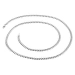 Sterling Silver Flat Curb Chain Necklace 4.8mm