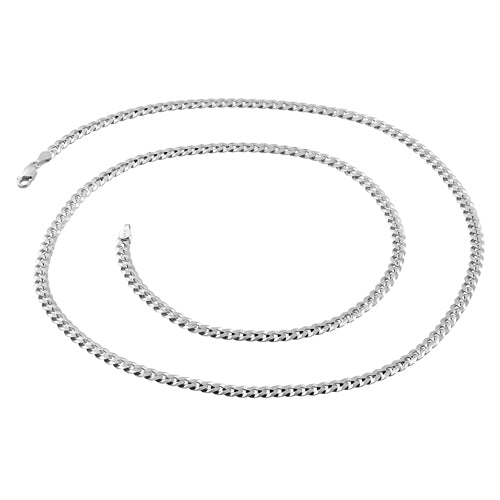 Sterling Silver Flat Curb Chain Necklace 4.8mm