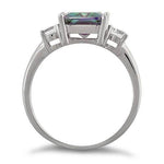 Sterling Silver Mystic Rainbow CZ Ring