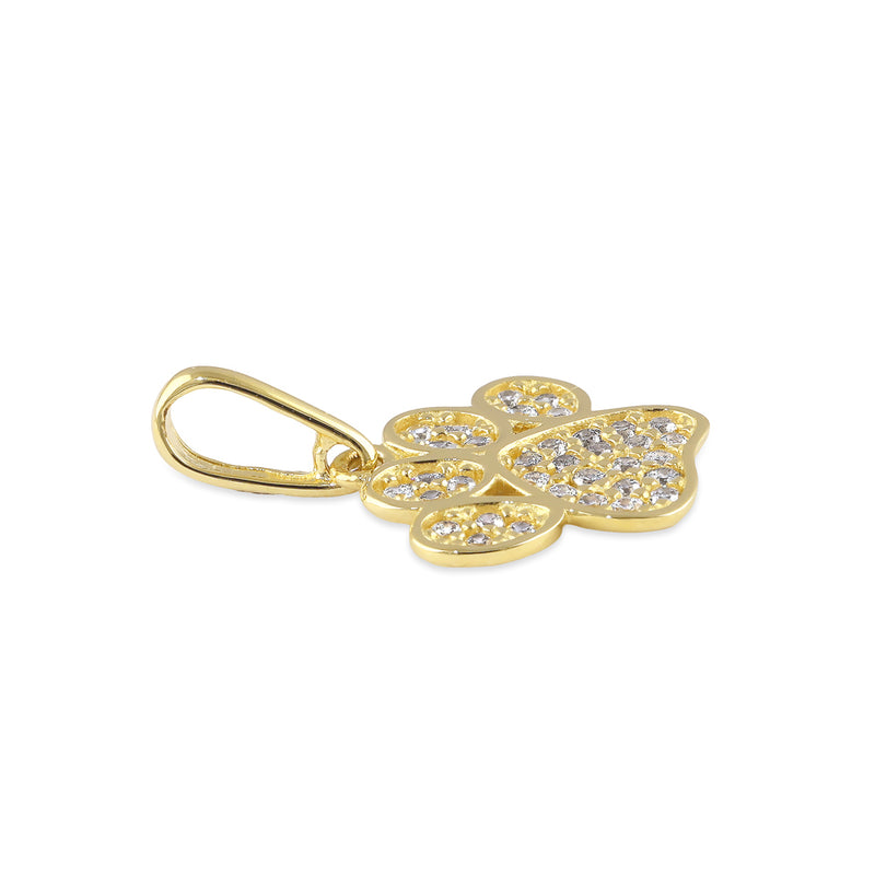 Solid 14K Gold Pet Paw Pendant