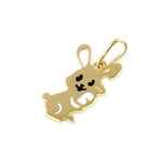 Solid 14K Gold Bunny Rabbit Pendant
