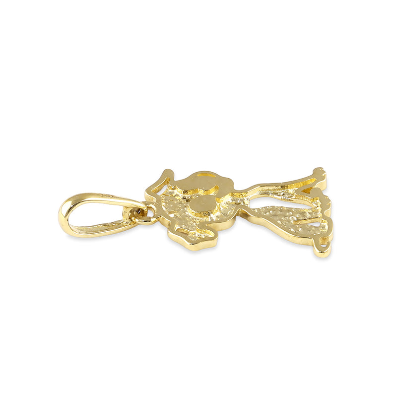 Solid 14K Gold Puppy Dog Pendant