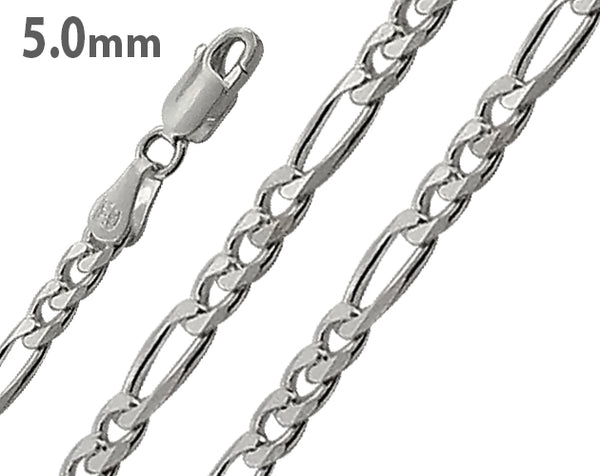 Sterling Silver Figaro Chain 5mm