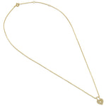 Solid 14K Gold Heart Lock CZ Necklace