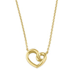 Solid 14K Gold Knotted Heart Necklace